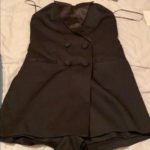 Black tuxedo looking romper